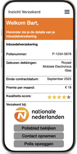 inzicht verzekerd - detailpagina